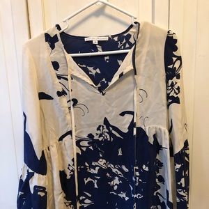 White and Blue Amanda Uprichard blouse